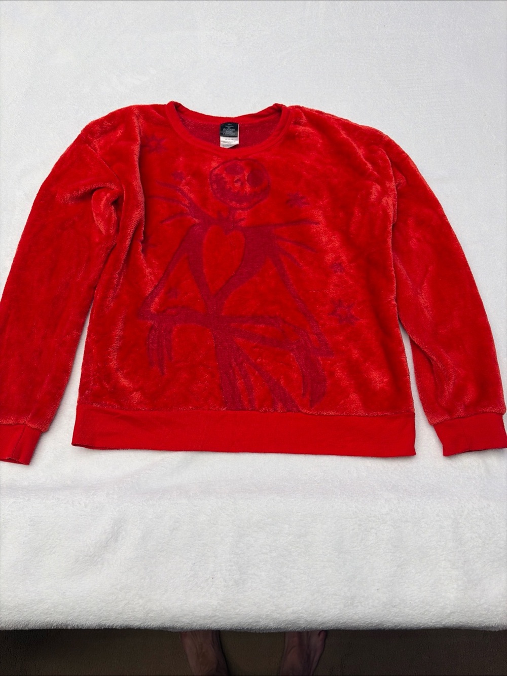 Disney Red Plush Kids' Crewneck Sweatshirt